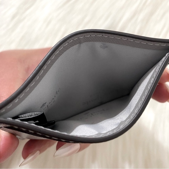 NWT! Kate Spade Staci Small Slim Card Case Holder - Nimbus Grey - Picture 4 of 5